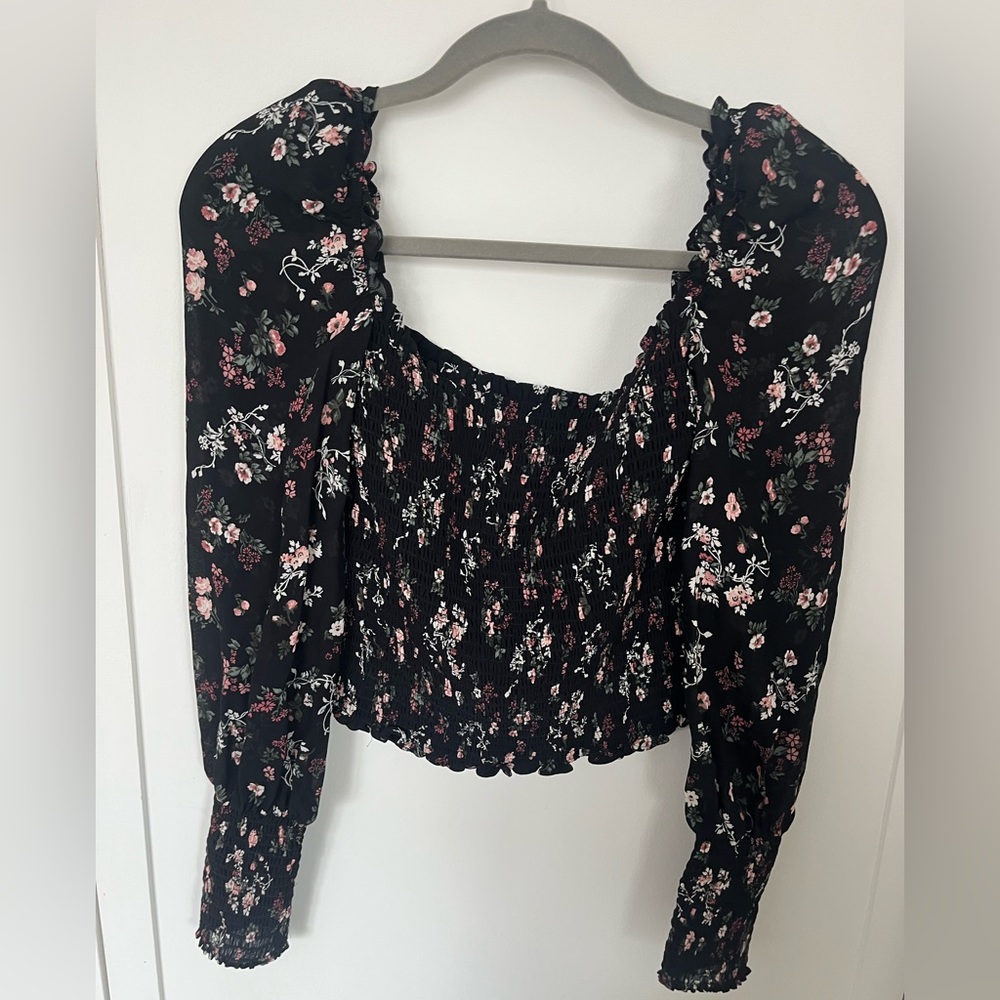 Reformation ruched flower top